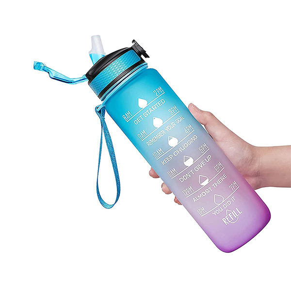 MotivationalBottle, flaška za vodo z motivacijskimi verzi in časovnimi oznakami (1000 ml) - Image 2