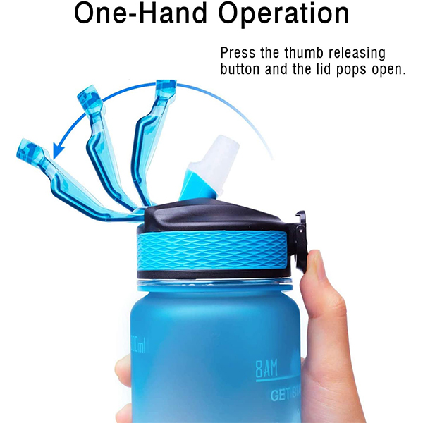 MotivationalBottle, flaška za vodo z motivacijskimi verzi in časovnimi oznakami (1000 ml) - Image 3