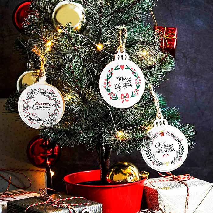 Ornaments, leseni božični okraski, ki jih ustvarite sami  (30 kosov) - Image 4