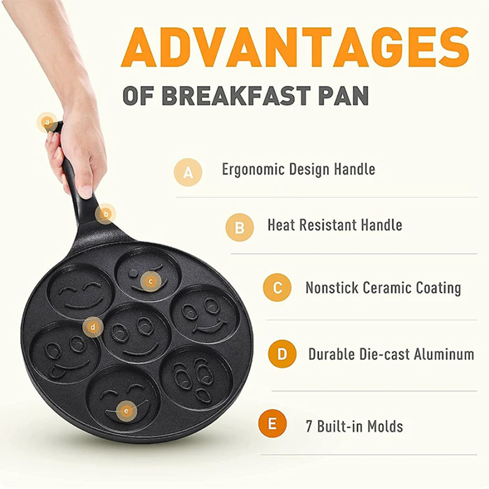 PancakePan, ponev za peko palačink v obliki smeškov - Image 8