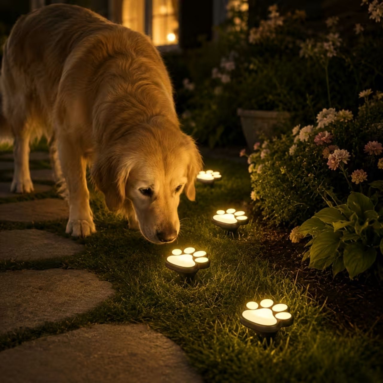 Solarne LED lučke v obliki tačk, Paws - Image 2