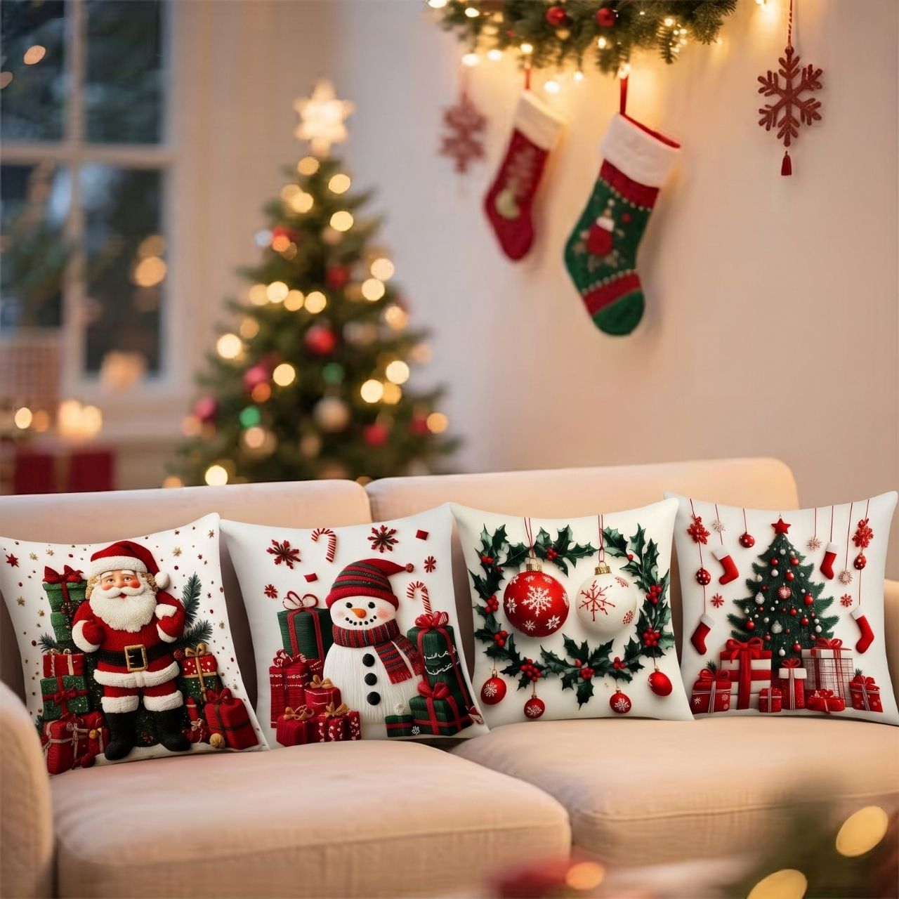 Božične prevleke za blazine(4 kosi), RedXmass - Image 11