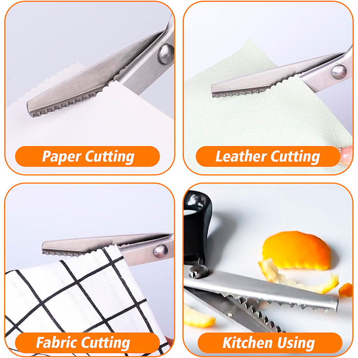 Scissors, cik-cak škarje za rezanje vseh vrst materialov - Image 5