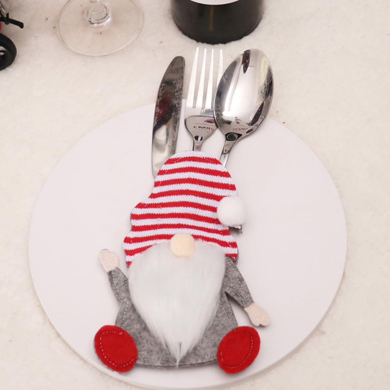 SetGnome, 3-delni set za jedilni pribor v obliki škratov - Image 2