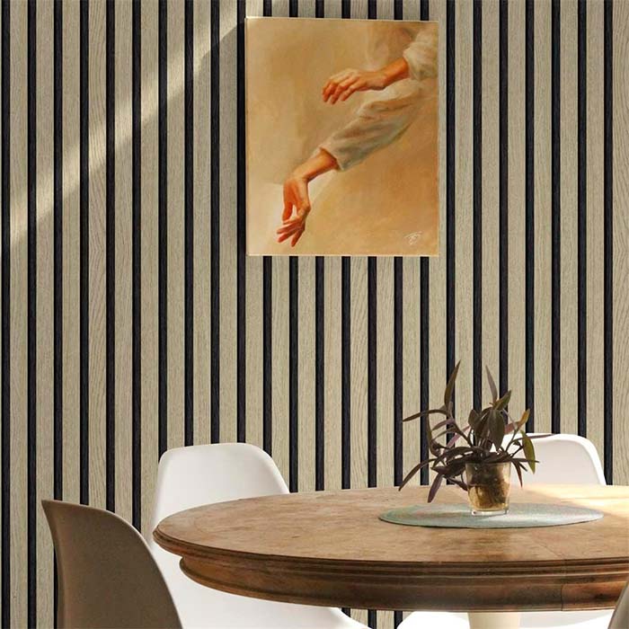 SlatWall, samolepilna nalepka z izgledom naravnega lesa  (300 x 45 cm) - Image 5