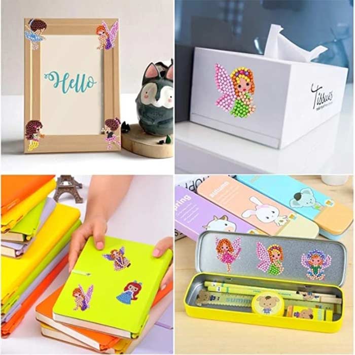 SparkleMermaid, darilni set z dekliško odejo in brezplačnim kompletom za ustvarjanje z diamanti in nalepkami - Image 9