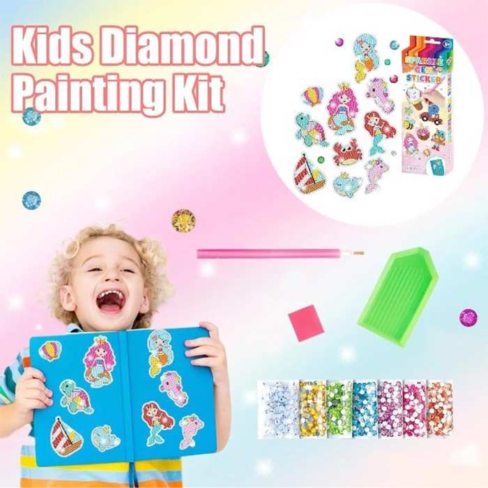 SparkleStickers, ustvarjalni set za nanašanje barvnih diamantov na nalepke - Image 4