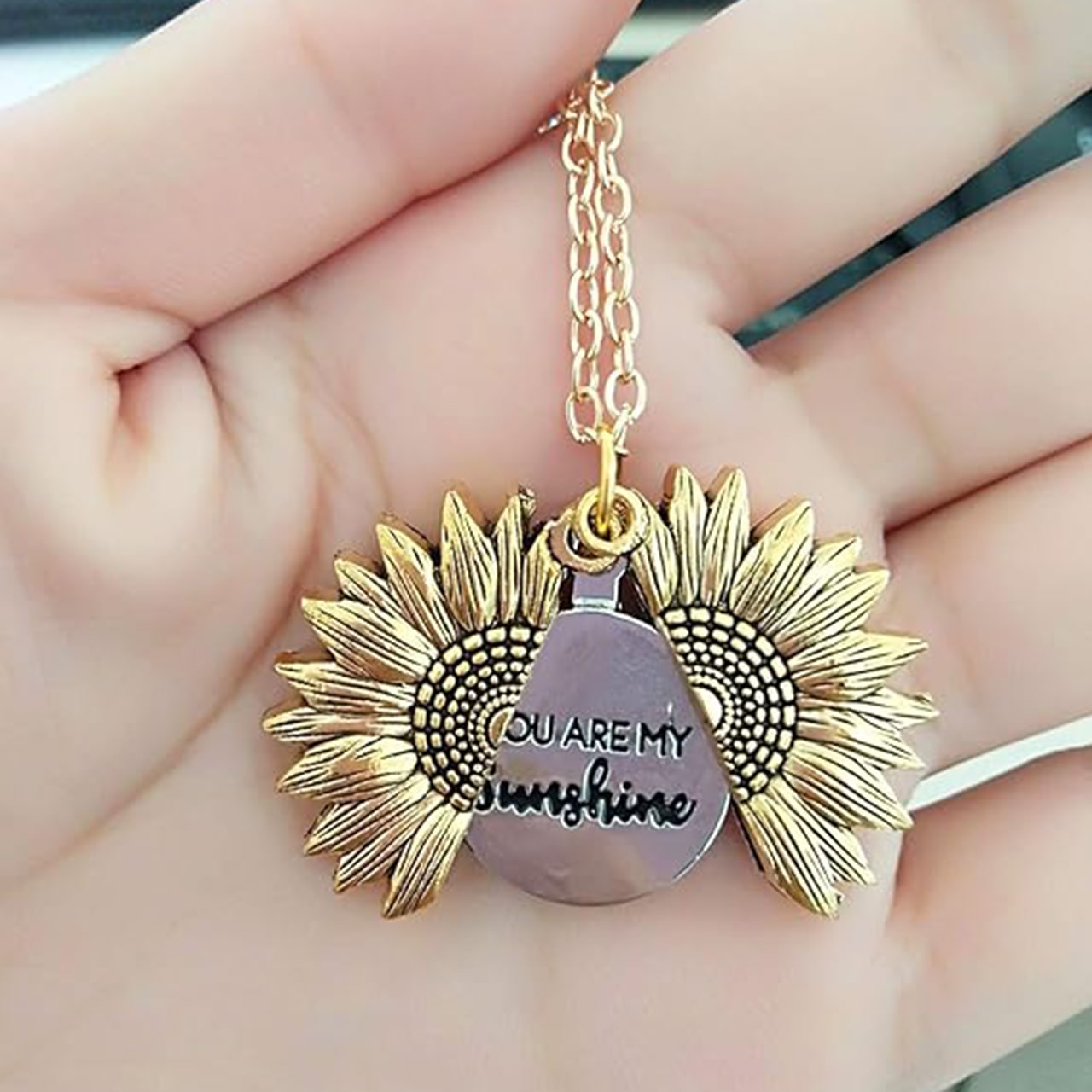 SunNecklace, ogrlica z motivom sončnice in simpatičnim napisom - Image 6