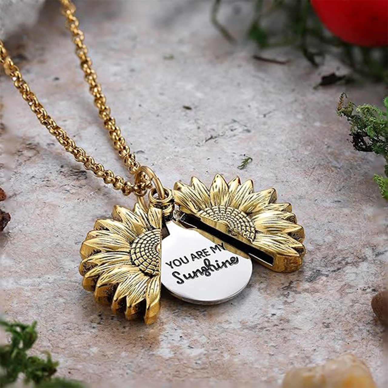 SunNecklace, ogrlica z motivom sončnice in simpatičnim napisom - Image 8