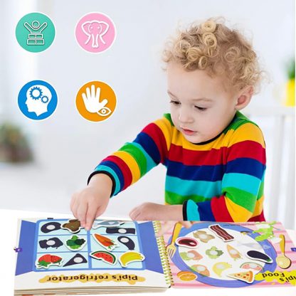 TIHKNJIGA, Interaktivna Montessori knjiga z nalepkami - Image 5
