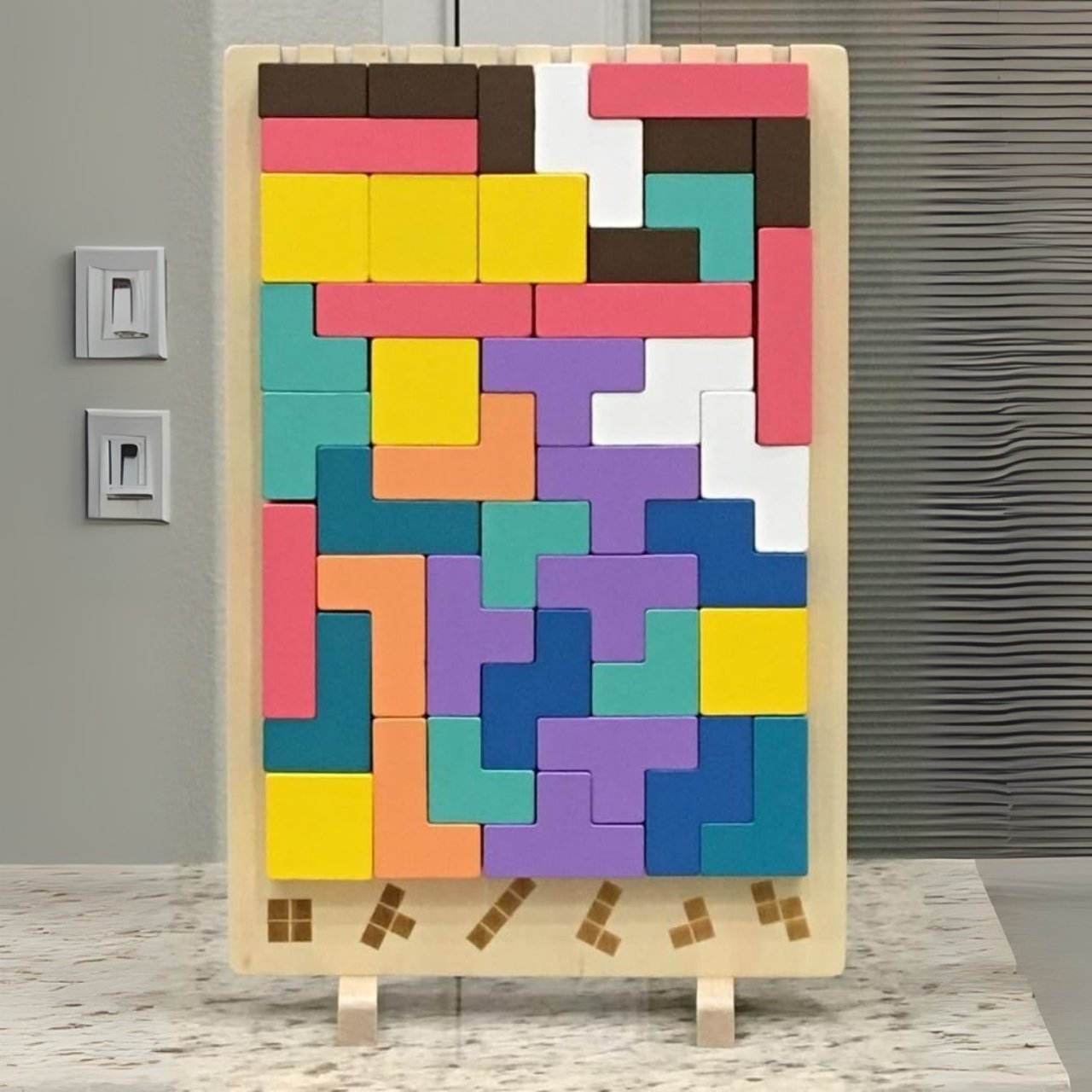 Lesena didaktična igrača, Tetris - Image 2
