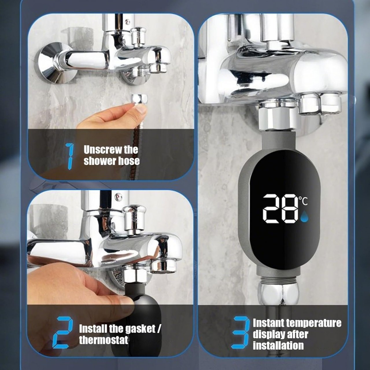 ThermFlow, pametni LED tuš termometer - Image 7
