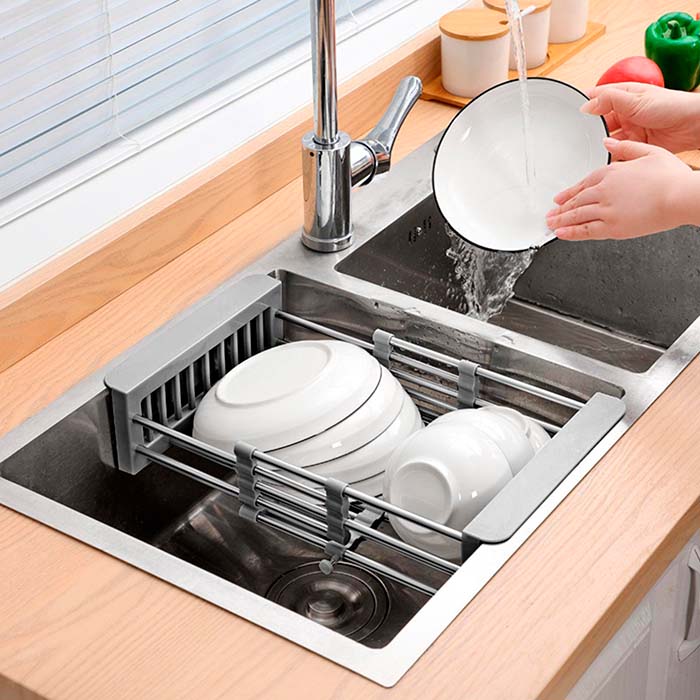 TopDrain, prilagodljiv odcejevalnik za sušenje posode in pranje živil - Image 4