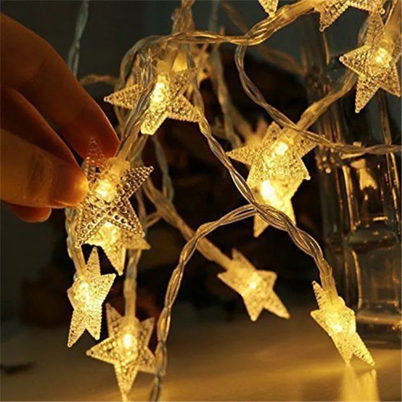 Twinkles, svetlobna veriga z lučkami v obliki zvezd (6 m) - Image 1