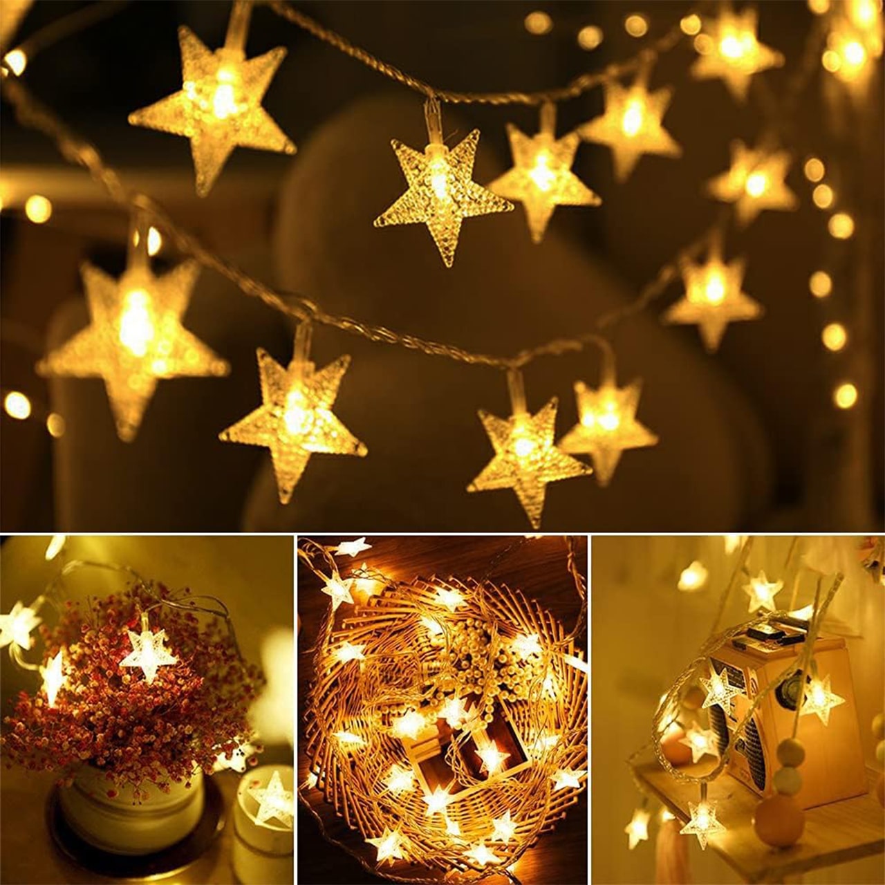 Twinkles, svetlobna veriga z lučkami v obliki zvezd (6 m) - Image 5
