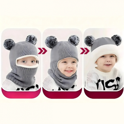 WINHAT-ROZ, CozySnug kapa s šalom za otroke - Image 2