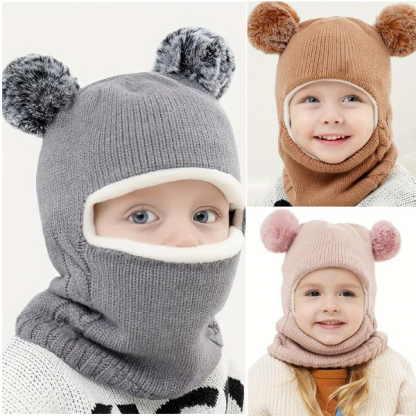 WINHAT-ROZ, CozySnug kapa s šalom za otroke - Image 3