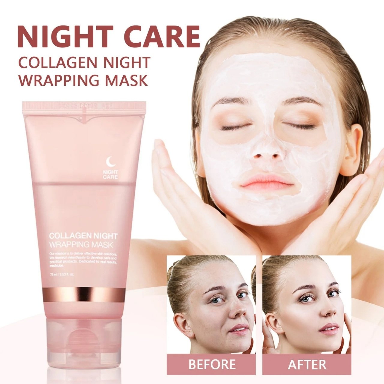 CollagenMask, kolagenska nočna maska za obraz s peel-off učinkom (1+1 GRATIS ) - Image 5