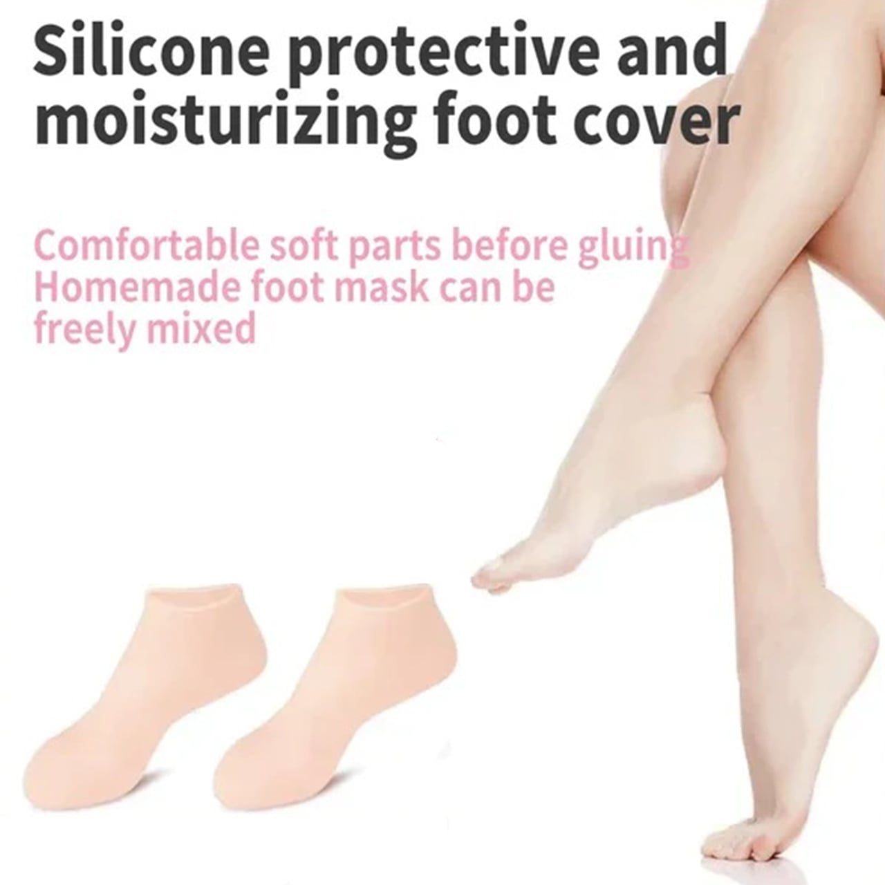 MoistMask, vlažilne silikonske nogavice za nego stopal (1+1 GRATIS ) - Image 2